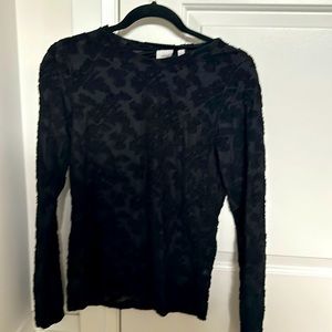 Wilfred sheer floral top black size large
